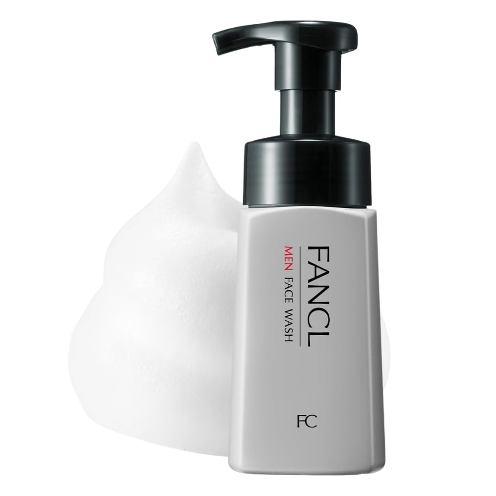 FANCL Men s Face Wash (About 60 Uses) - Men s Face Wash for Shine, Oily Skin & Sebum, Non-Sticky Foaming Cleanser, Additive-Free
