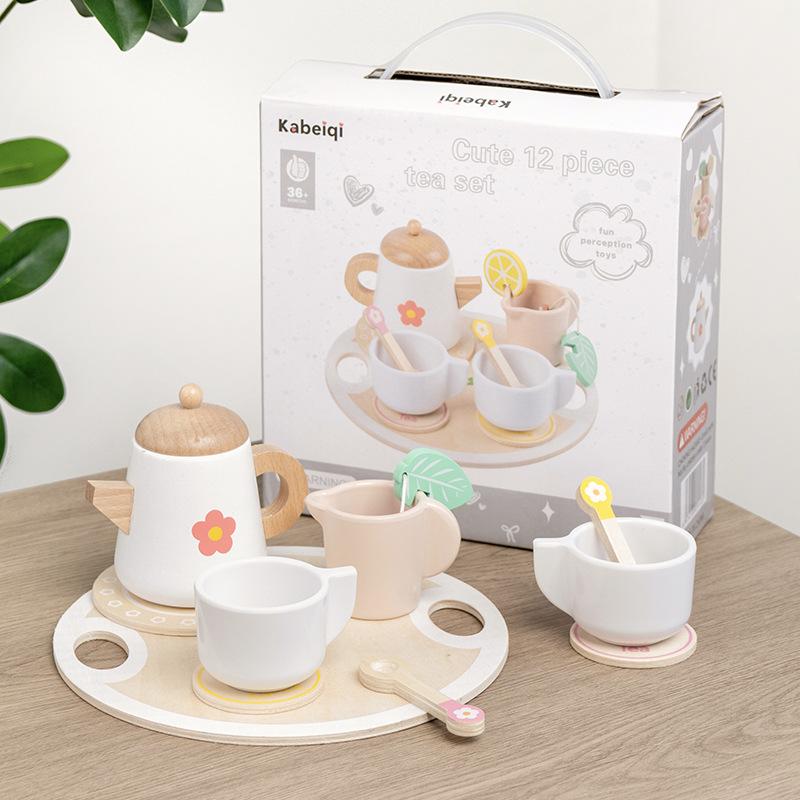 Wooden Danish Ice Cream & Tea Playhouse Toy for Kids & Parents