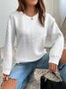 2025 Spring/Autumn Loose Textured Women's Sweatshirt - Versatile Solid Color Drop Shoulder Design.