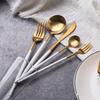 5Pcs White 18/10 Cutlery Set Stainless Steel Dinnerware Steak Knife Fork Teaspoon Gift Kitchen Food Tableware Set