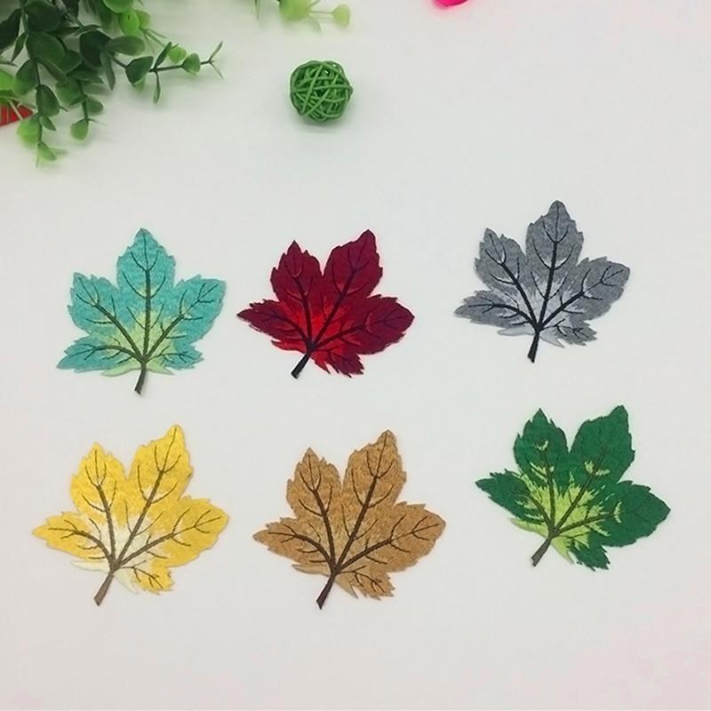 6Pcs/Set Maple Leaf Fall Autumn Embroidery Iron On Applique Patch Best Discount