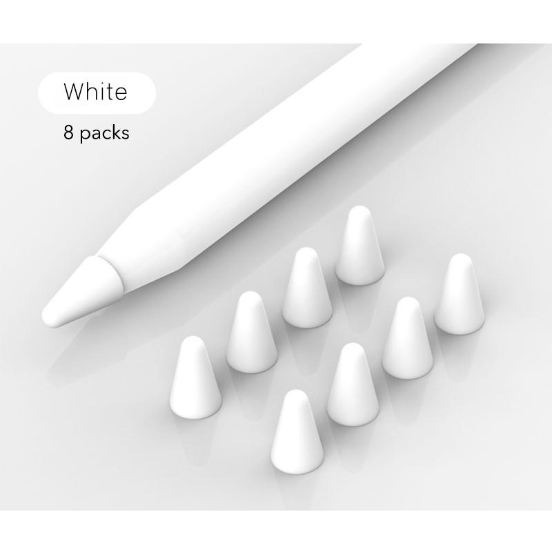 8 Stück/Set Silikonhülle für Apple Pencil Taschenabdeckung Zubehör für iPad Pro Weicher Griff Spitzenabdeckungen