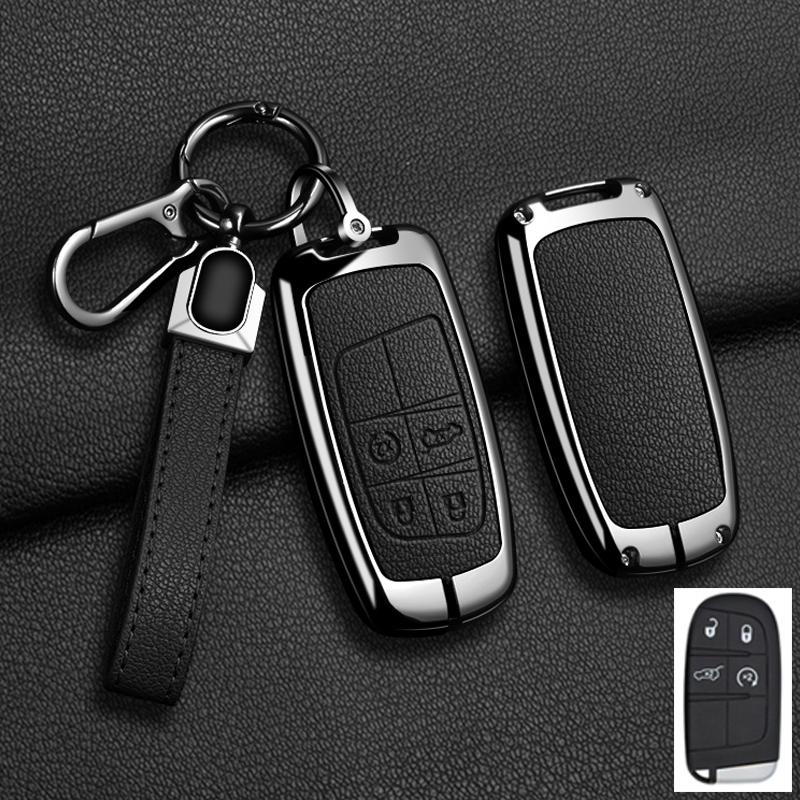 

Чехол-брелок из цинкового сплава для ключа автомобиля Jeep Grand Cherokee Wk2 Kl Wrangler Jk Jl Mp Patriot Renegade Commander Compass 4 5 Кнопок