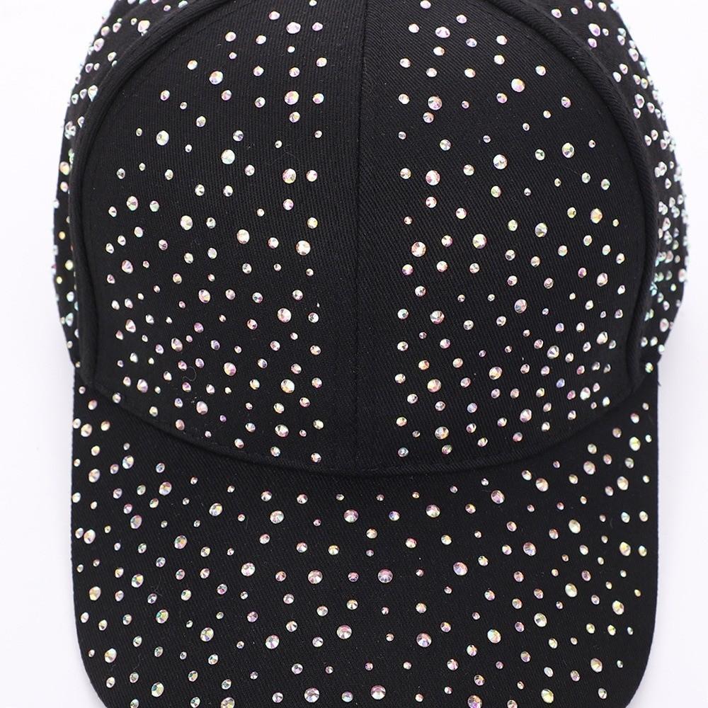 Breathable Baseball Cap Starry Sky Rhinestone Decorated Duck Tongue Hat Sun Protection Hat Unisex