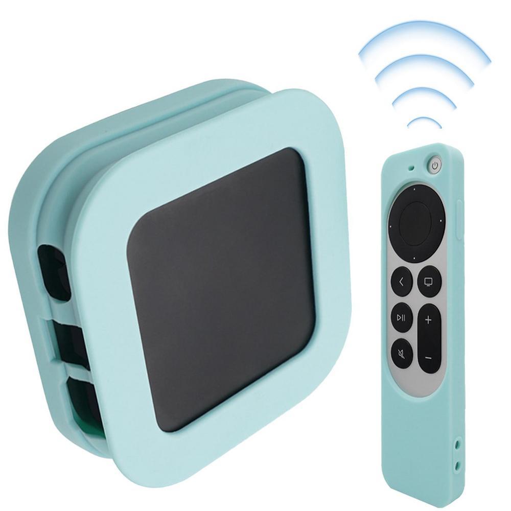 Custodia in Silicone per TV Box per AppleTV 4K 2025 Copertura Protettiva per Telecomando per Telecomando Apple TV 2025 Anti Caduta Ammortizzante Protettore