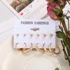 IF ME Retro Butterfly Tassel Pearl Earrings Set Elegant Gold Earring Women Fashion Jewelry Accessories