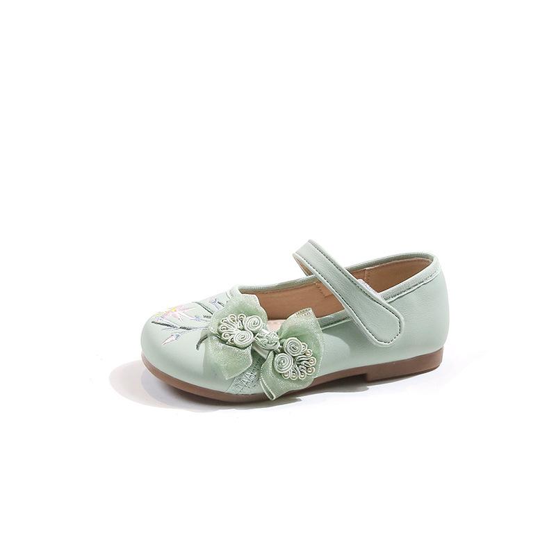 

Туфли Ханфу для девочек 2025 новые осенне-зимние детские туфли в национальном стиле вышитые туфли весенне-осенние для маленькой девочки китайский Новый год древние 36