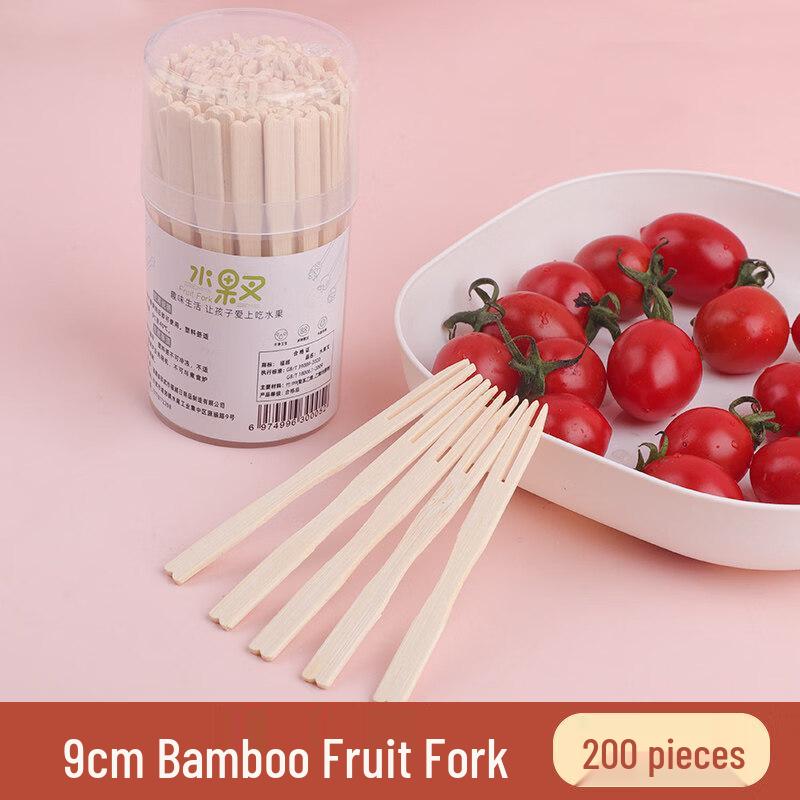 ZISIZ Bamboo Fruit Fork Set