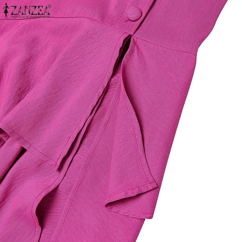 ZANZEA Women Short Sleeve Blouse and Fishtail Skirts Summer Two Piece Suit Sets