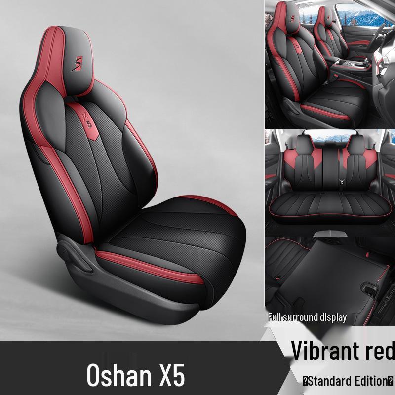 

New Oshan X5 Leather Car Seat Cushion - Universal Fit, All-Season Comfort for 5-Seat Models Note: Vehicle Year