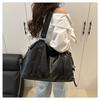 Spacious Faux Leather Tote Bag Zipper Closure Shoulder Handbag for Women