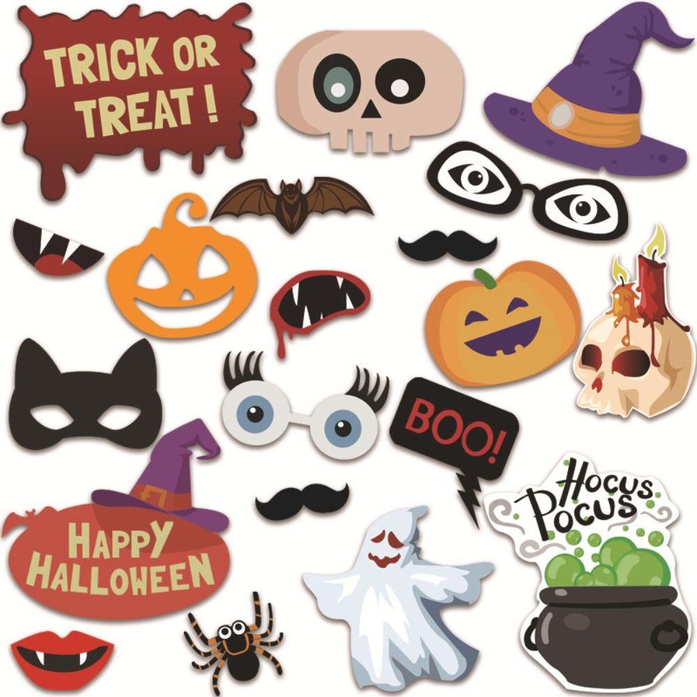 20pcs Pumpkin Ghost House Bat Funny Photo Props  Halloween Party Decoration