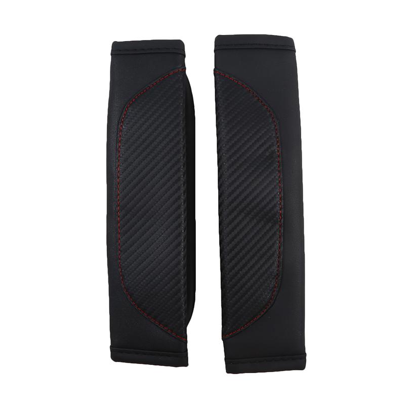 2pcs Car Seat Belt Protector Pad PU Shoulder Cushion Cover Universal Safety Belt Protection Cover Interior Decoration Accessories