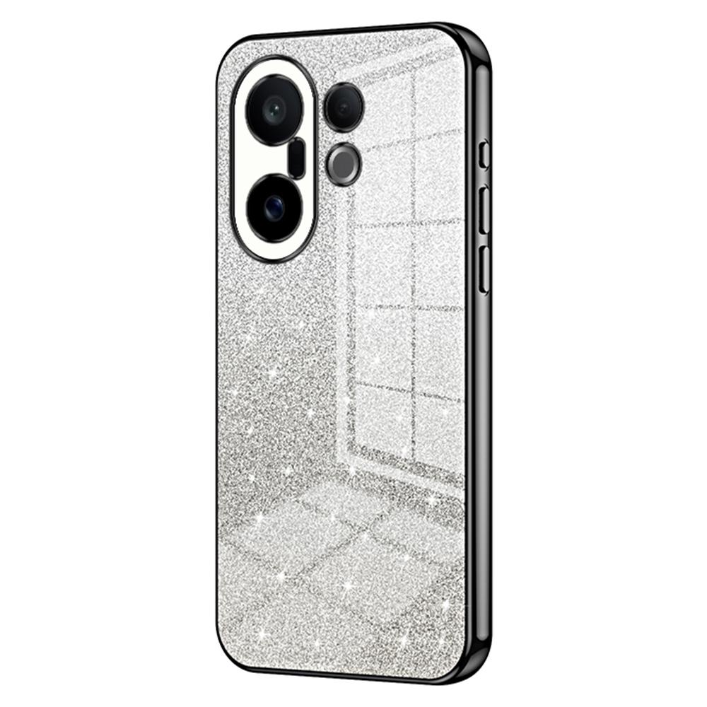 

For vivo S30 Pro mini 5G Case Electroplating Gradient Glitter TPU Phone Cover Black