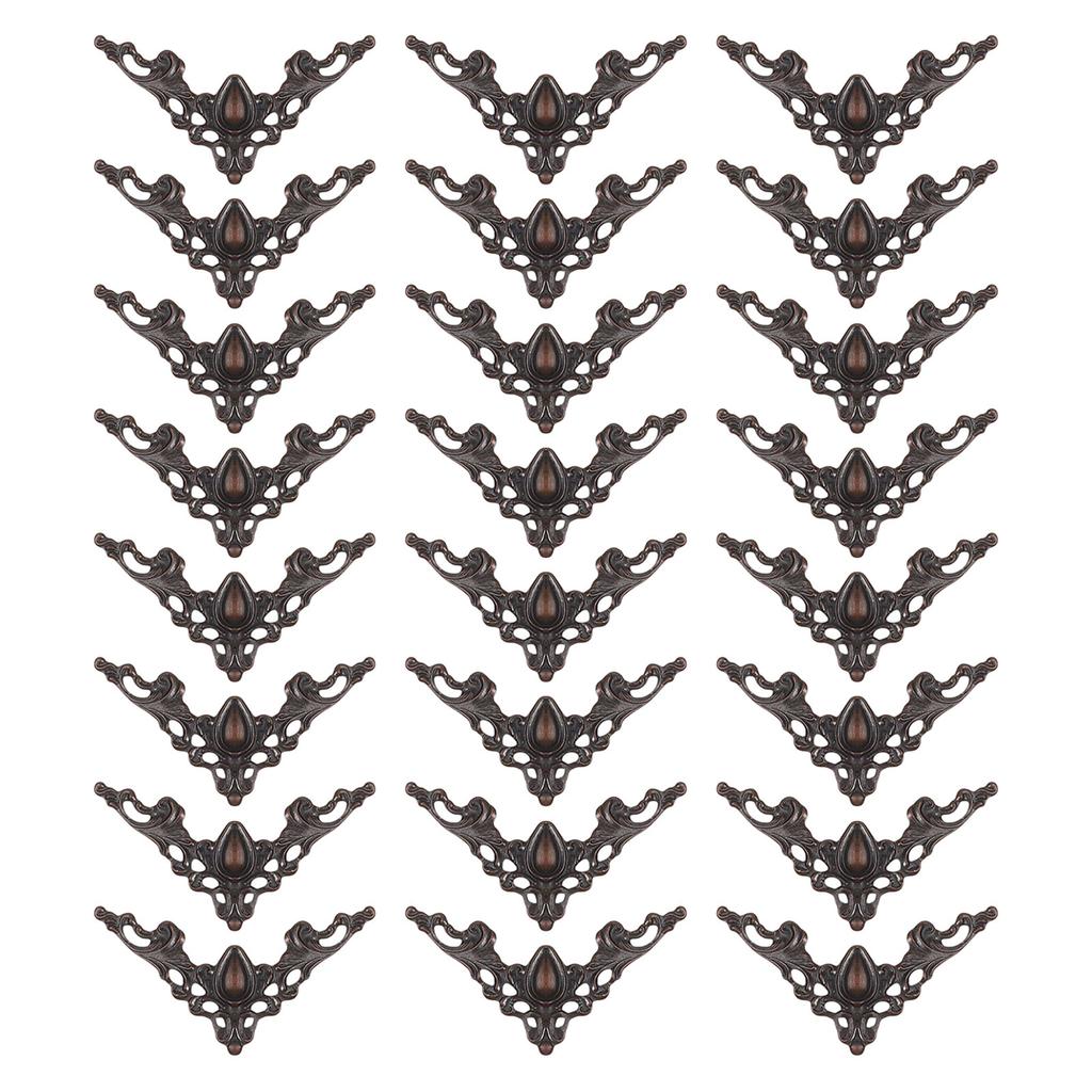24pcs Metal Corner Edge Guards for Books Photo Frames Jewelry Boxes Scrapbooks Albums and Paper-Based Craft Work