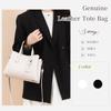 Kinatu Genuine Leather Shoulder Shoulder Large Perfect for Cowhide with Studs on the White Women's Bag, 3-Way, Crossbody, Handbag, Bag, Handbag,