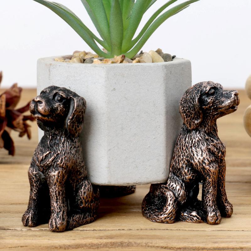 3 Pezzi Piedini per Vasi da Fiori Supporto Forma Animale Gatto Cane Coniglio Alzate per Vasi da Pianta Pad Giardino Esterno Piedino per Vaso in Resina Supporti per Piante Bonsai