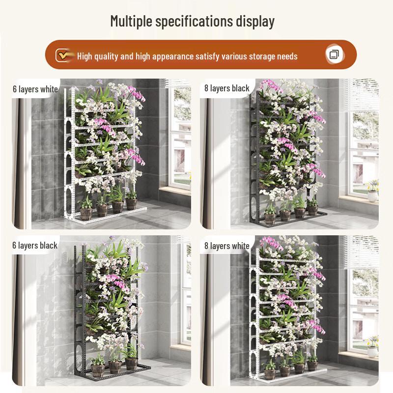 Multi-Tier Movable Balcony Flower Stand