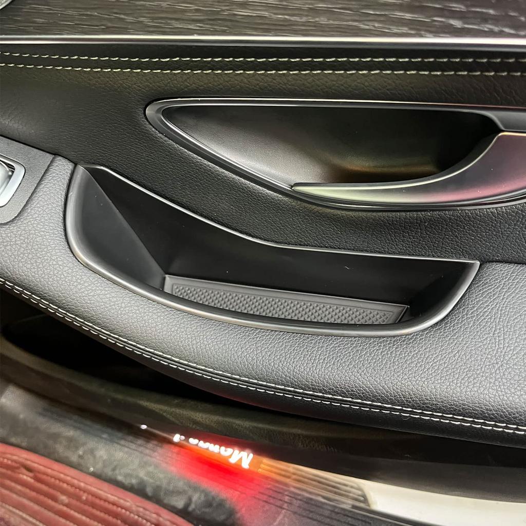 SHIFENG RHD Front Rear Door Storage Boxes Compatible with W205 GLC X253 GLC250 GLC300 GLC350 GLC43 AMG Drive Phone Container Steering Wheel Pocket 2