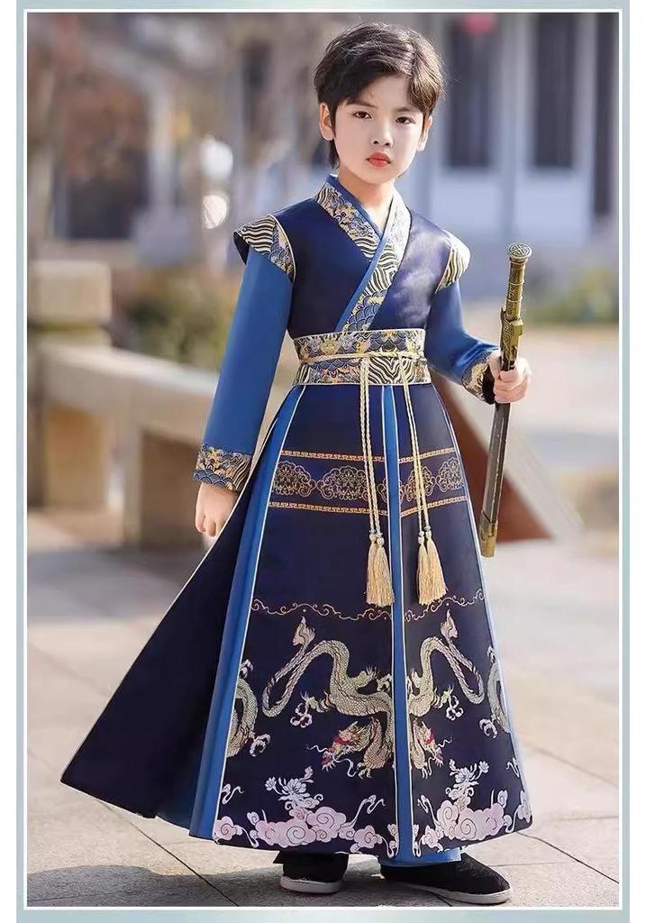 2026 New Style Boys' Hanfu: Handsome Tang Suit for Spring/Autumn