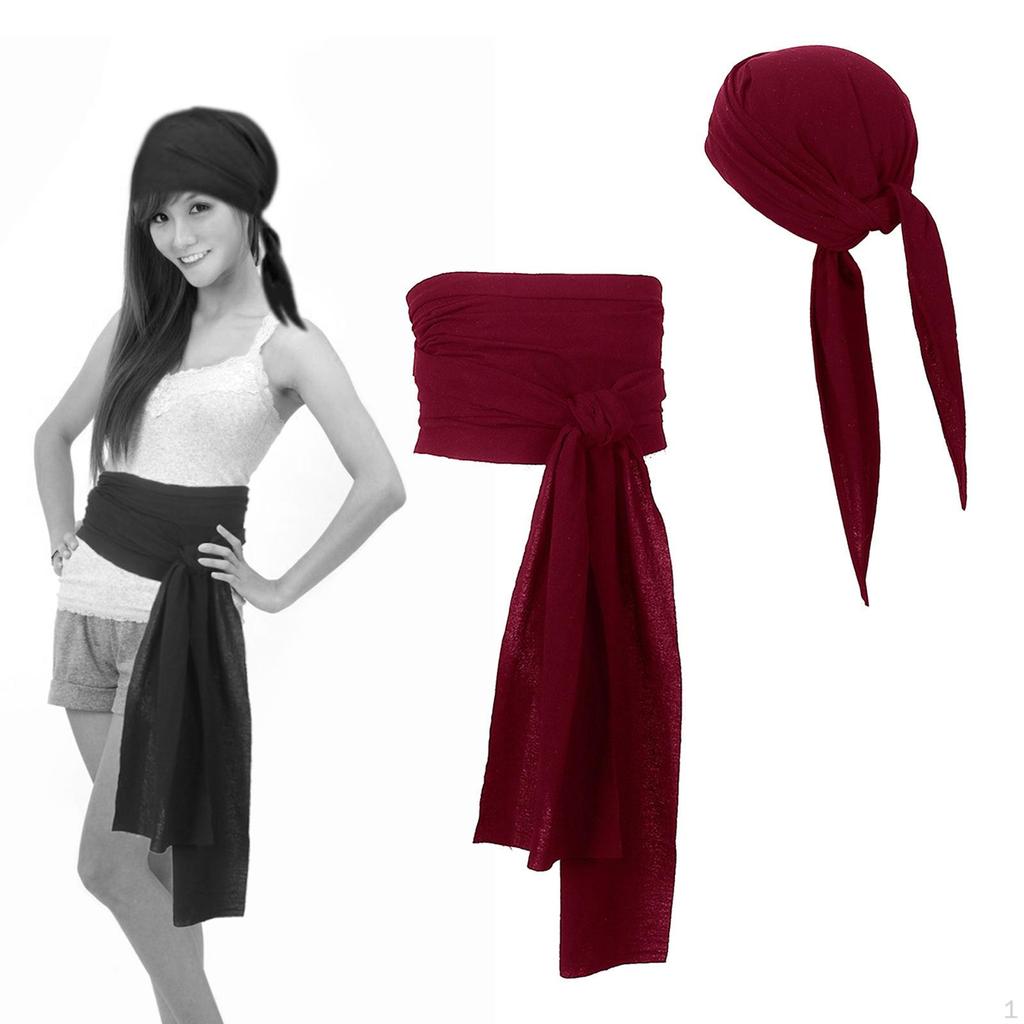 Pirátský šátek na hlavu Klobouk Doplňky Čelenka Šerpa Pás pro Foto Rekvizity