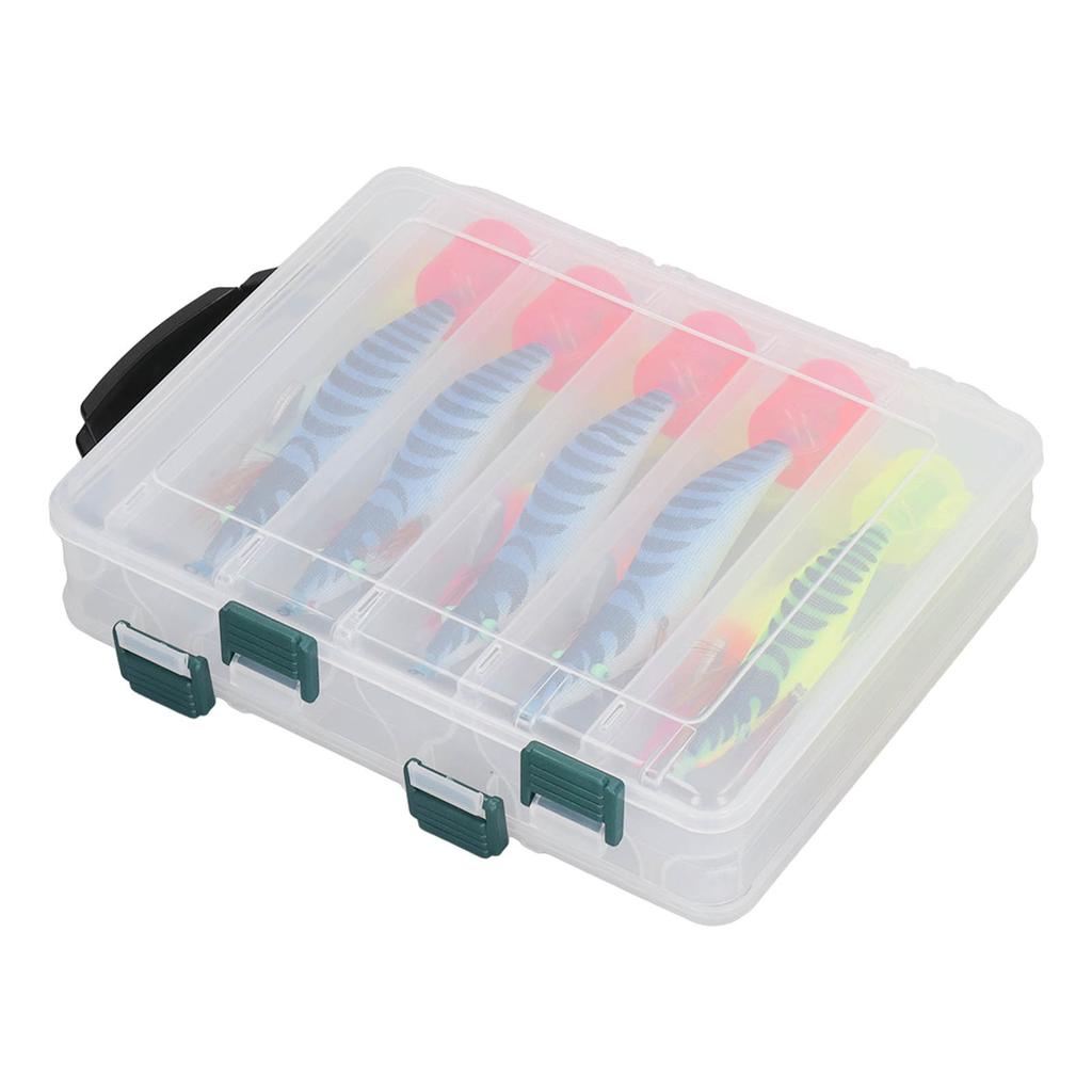 10 buc Cârlige luminoase pentru calamar Momeală Oțel inoxidabil Plastic Fluorescent Formă realistă de crevetă Momeală Accesorii de pescuit