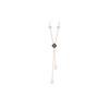 Four-leaf Clover Y-shaped Flower Necklace Women's Black 5516428