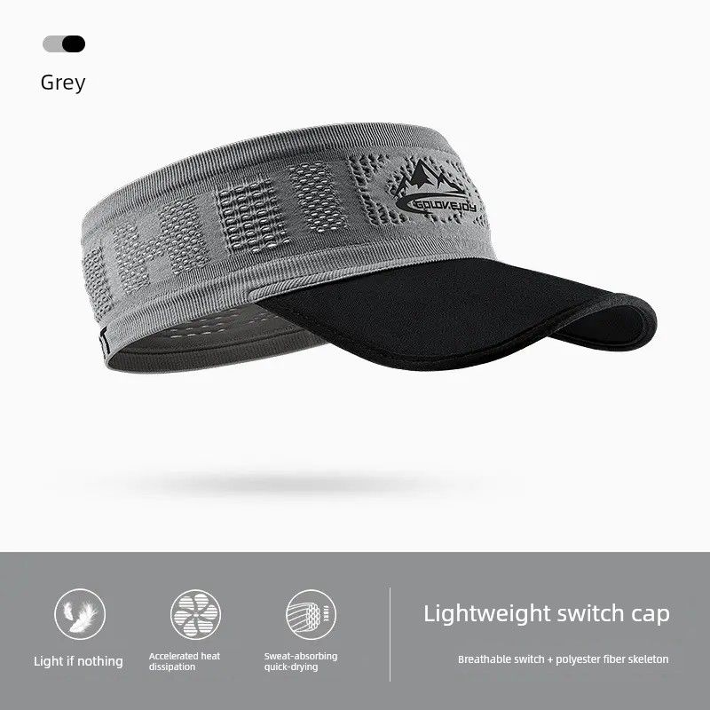 

Sports Topless Hat Summer Men s and Women s Outdoor Running Cycling Marathon Sunshade Sun Protection Hat Breathable Quick-Dry Baseball Cap XMZ249; Dark gray (hat) All yards