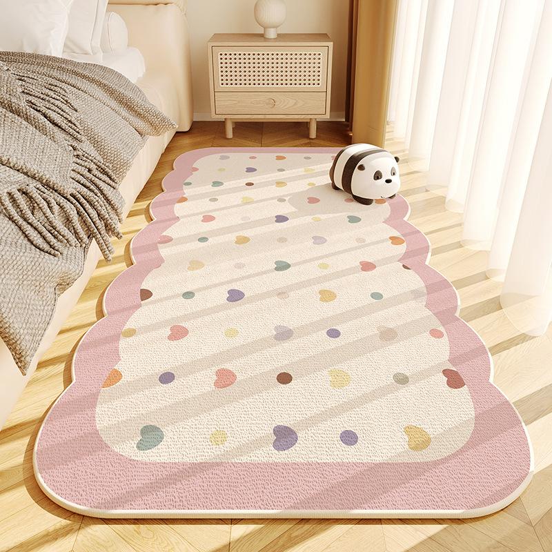 

Коврик у кровати, устойчивый к грязи, износостойкий, простой в уходе, напольный коврик для дома, гостиной, дивана, журнального столика, противоскользящая подкладка 40 * 120cm