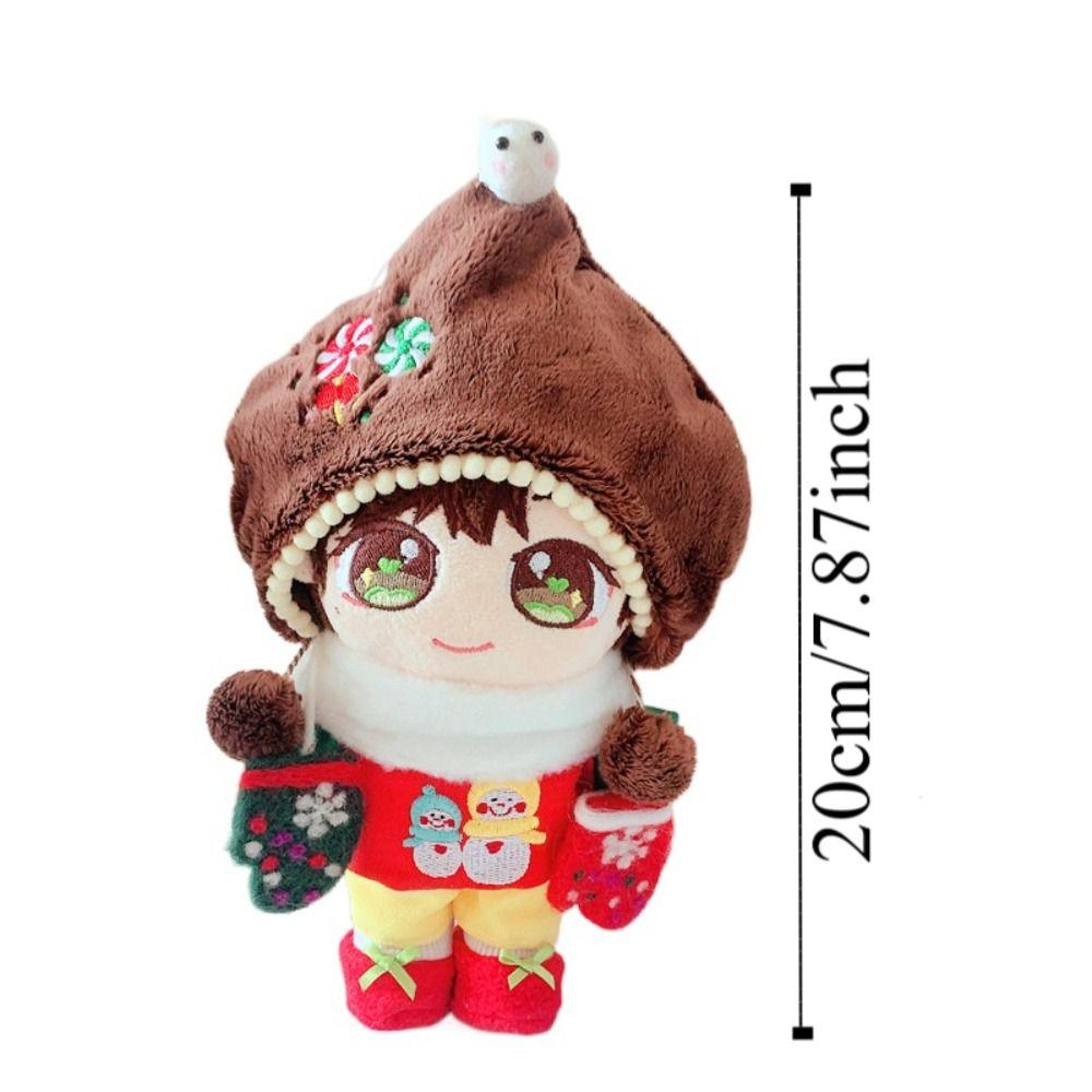 Gloves Cotton Doll Clothes Snowman Plush Toy Clothes Cotton Doll Suit Set  20cm Cotton Doll