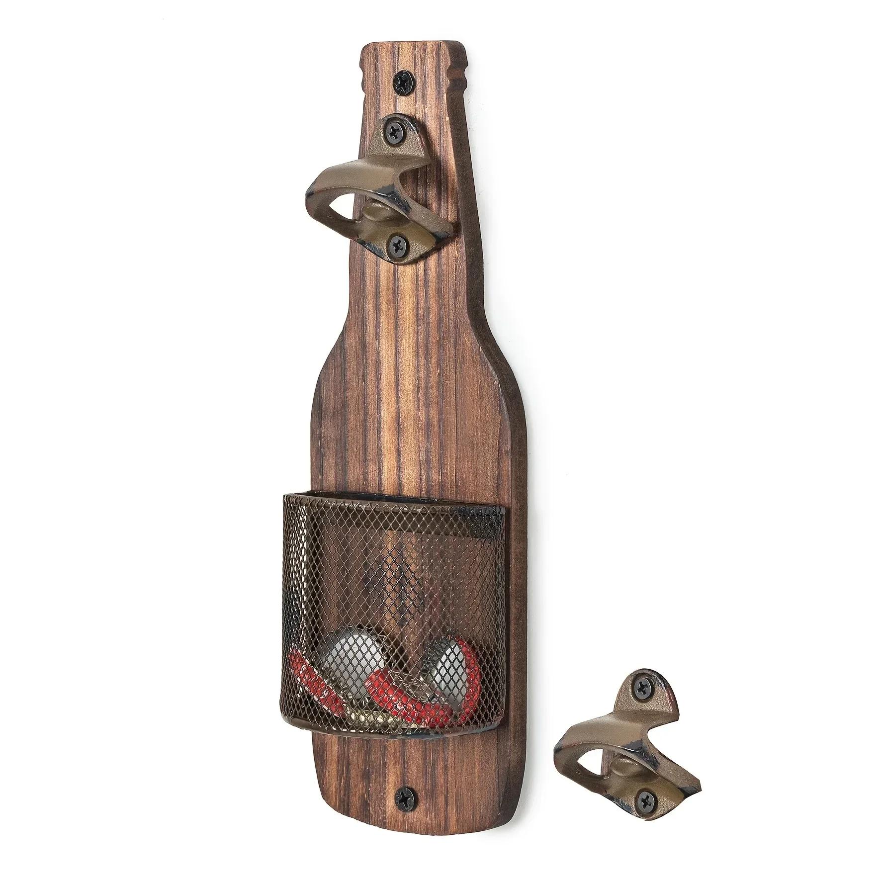 

2025 New 1PC Multi-functional Industrial Style Beer Bottle Opener - Decorative Wall Mounted Pendant for Catering Bar
