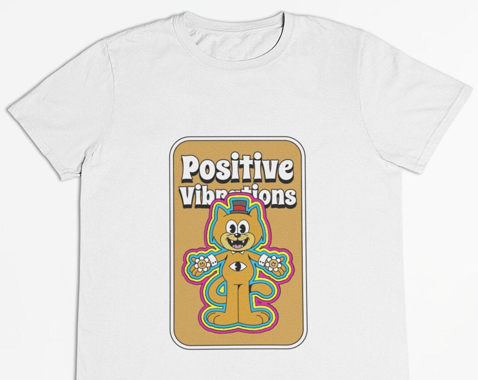 Retro Cookie Cat T-shirt - Positive Vibrations Ginger Biscuit S