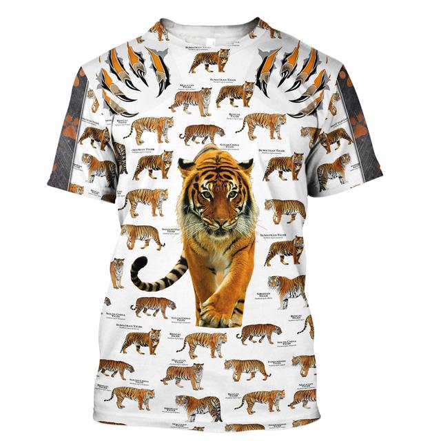 Tiger Grafik T Shirt Für Männer 3D Print Kurzarm Schwarz Tops Mode Herren Kleidung Männlich Atmungsaktive Sweatshirt Sommer Streetwear
