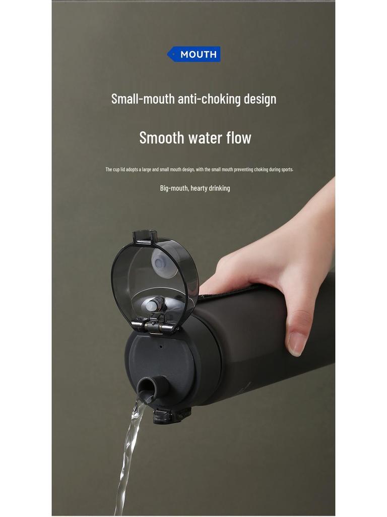 Casino Student Portable Sports Water Bottle with Bullet Cover – Frosted, Large Capacity, Outdoor & Direct Drinking Design.