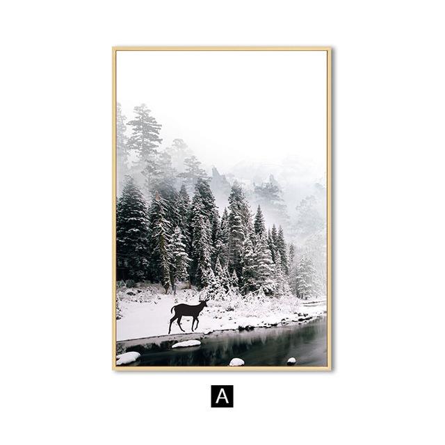 

Красивый и чистый лес, зимний пейзаж, украшение дома, настенная живопись на холсте, цитаты, скандинавский плакат с принтом, настенные панно 21*30cm