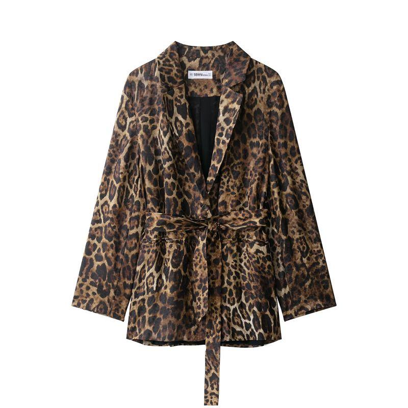 Kaslead New Women clothes Western Style Animal Pattern Print Outerwear Jacquard Pants 8640156 8567156