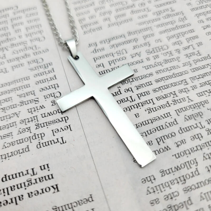 Cross Necklace Fashion Friendship Surgical Cross Necklace Silver