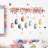 Cartoon Easter Egg Butterfly Flower Hanging Ornament Kids Bedroom Living Room Home Decoration Wall Sticker Self-Adhesive