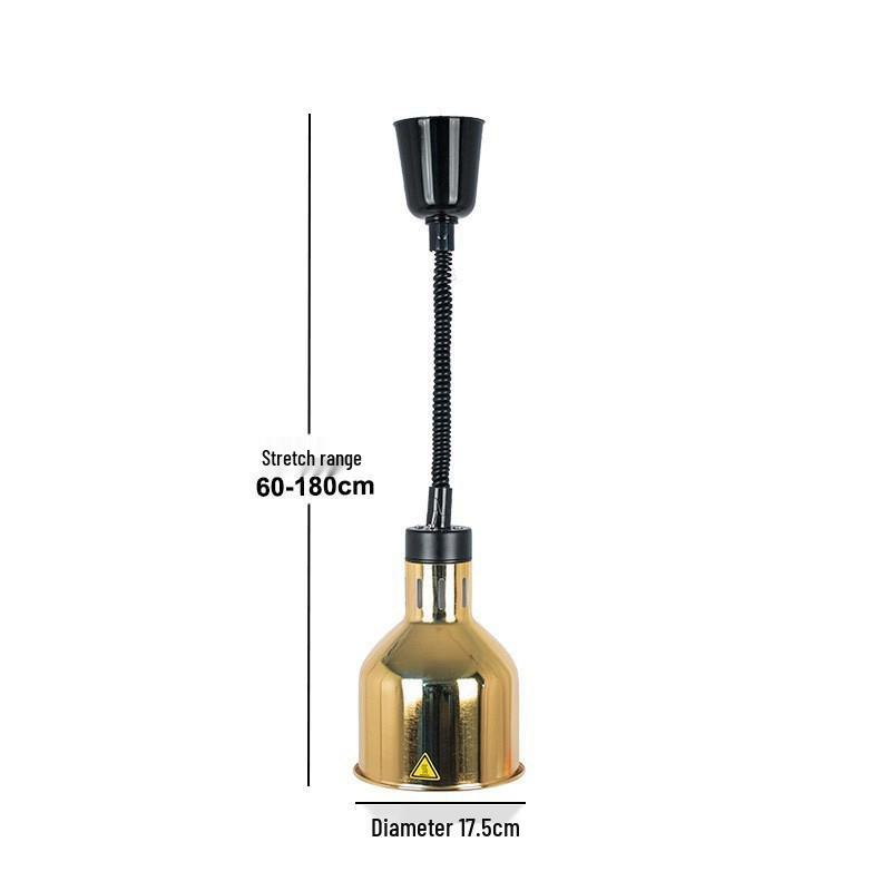 Adjustable Height Retractable Single Head Heat Lamp for Food Warming