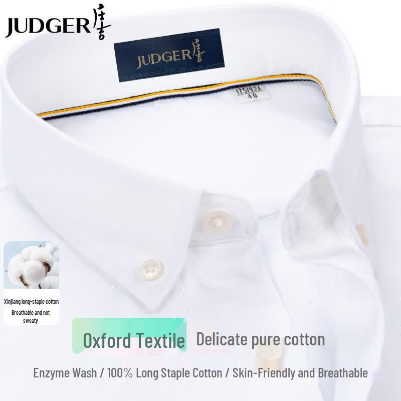 Zhuangji Men s Pure Cotton Oxford Short Sleeve Shirt 180/100A
