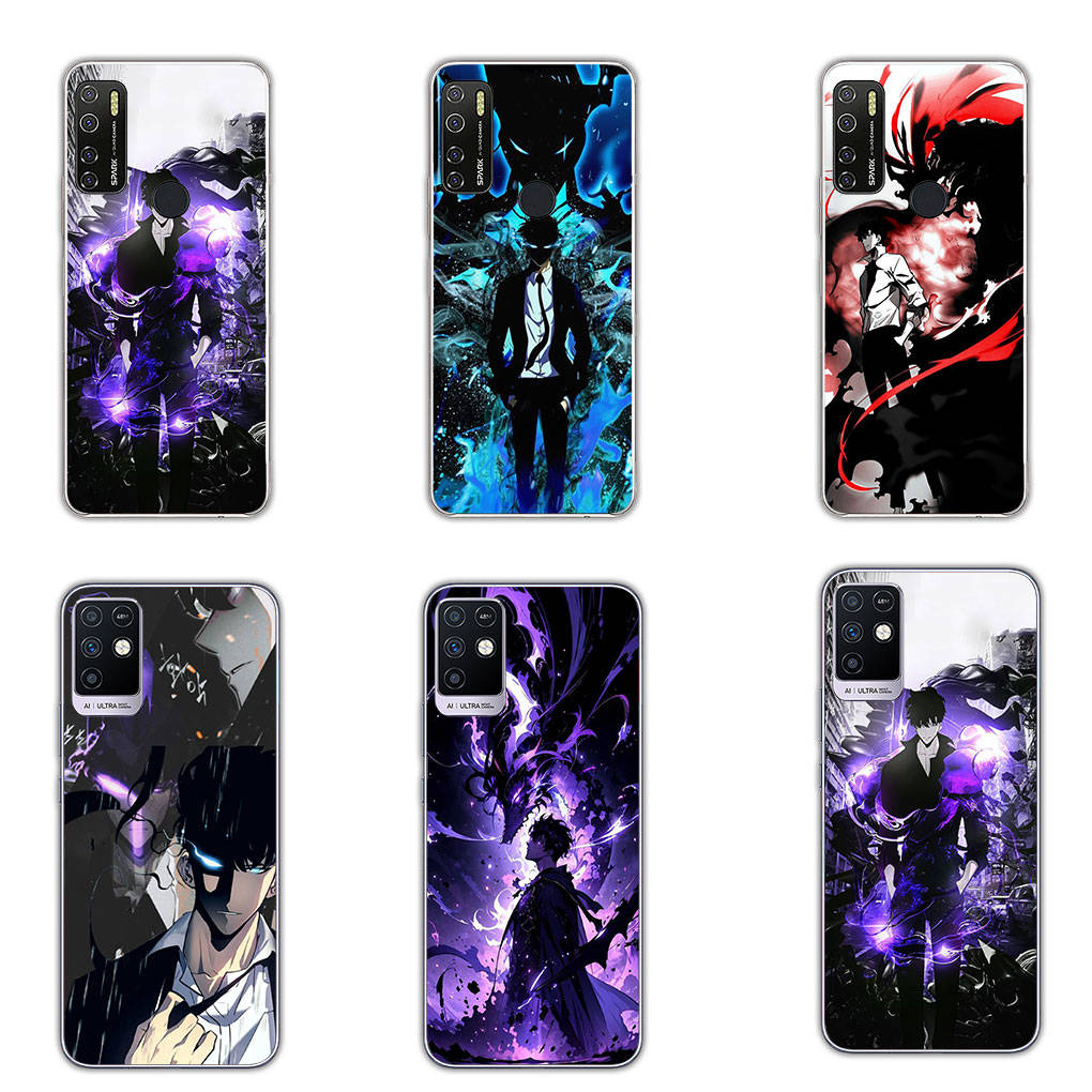 Per Motorola Moto Edge 40 30 neo G54 G24 G84 iPhone 15 14 Xiaomi Redmi Note 13 12 11 Pro Samsung Galaxy A54 Custodia anime Sung Jinwoo Solo Leveling Arise