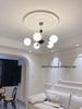 French Cream Bauhaus Chandelier: Retro Light for Living Room & Bedroom