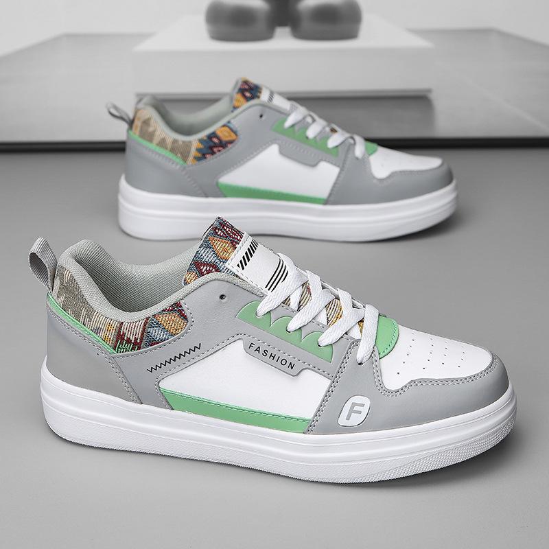 Men's Fashion Casual Sneakers Breathable Low-Top Lace-Up Platform Shoes