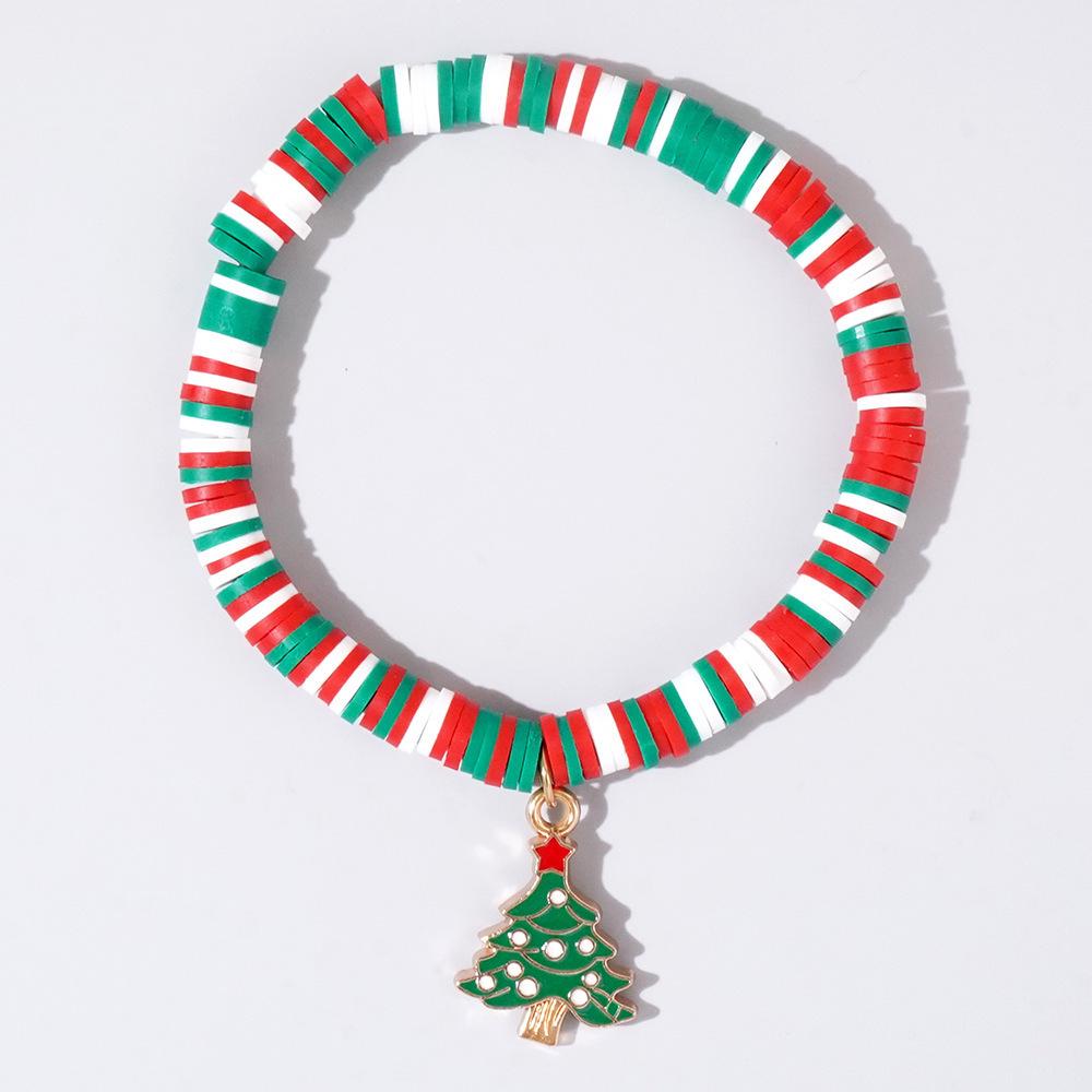 Women's Handmade Colorful Polymer Clay & Copper Bead Bracelet Set - Christmas Gift