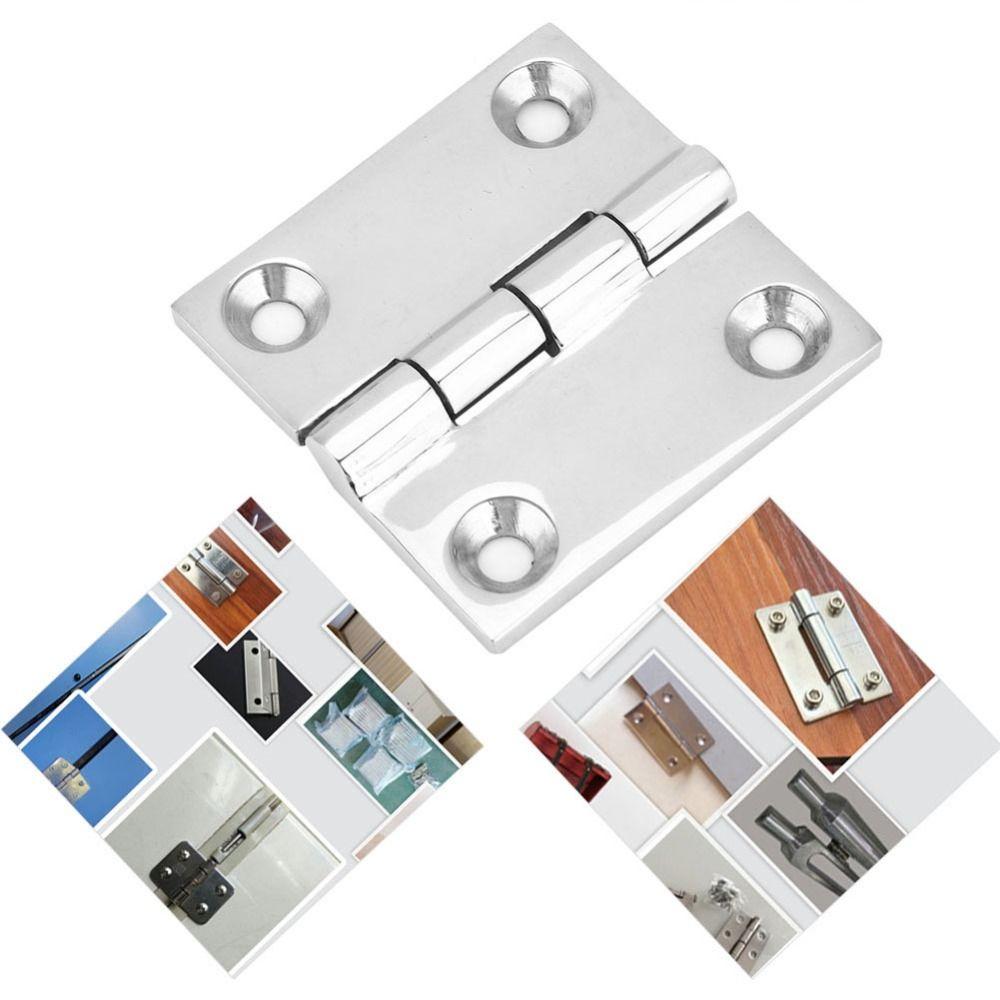 2 Pack 2" x 2" / 1.5" x 1.5" Boat Butt Hinges 316 Stainless Steel Investment Casting Construction Marine Grade Hatch Hinge