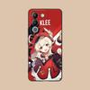 Game GI Klee Mobile Phone Case for VIVO V60 V50 V40 V30 V29 V27 V25 V23 Pro Lite 5G Colorful Printing Cover Cover Pretty Luxury
