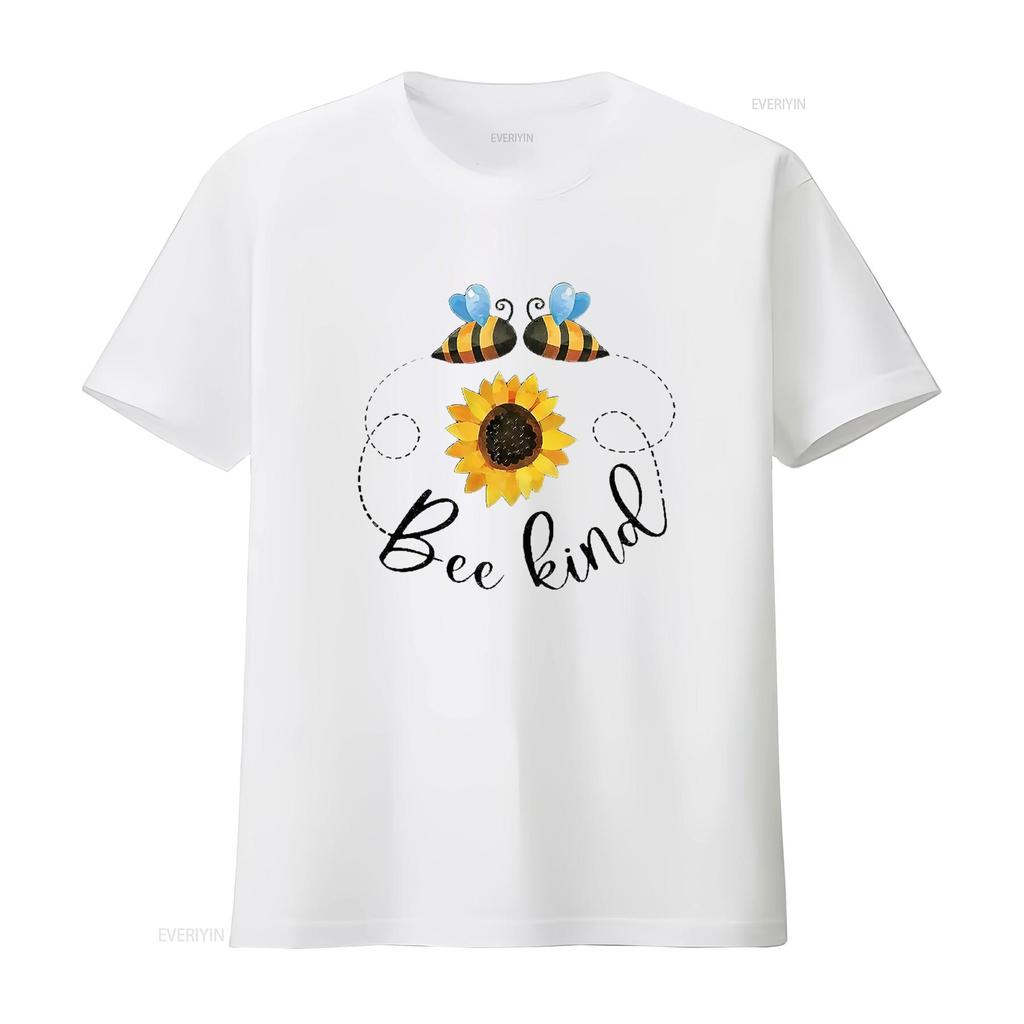 Bee Kind Bees And Sunflower Women S Plus Size T Shirt Black 2X Large Vintage Washed Casual Homme Unisex Graphic Stretched