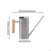 0.8L Stainless Steel Watering Can with Long Spout Gardening Kettle for House Plants Wooden Handle