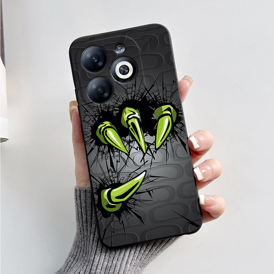 Case For Infinix Smart 8 Back Cover Black Silicon Soft TPU Marble Cover For Infinix Smart 8 X6525 Funda Smart8 Phone Cases Coque
