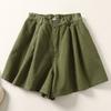 Shorts Pants Women Cotton Summer Versatile Vintage Loose Large Size Casual Wide Leg Pants Shorts